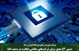 صدور 53 مجوز برای شرکت‌های متقاضی فعالیت در صنعت افتا