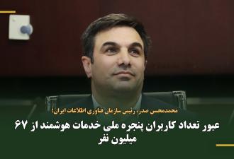 عبور تعداد کاربران پنجره ملی خدمات هوشمند از 67 میلیون نفر